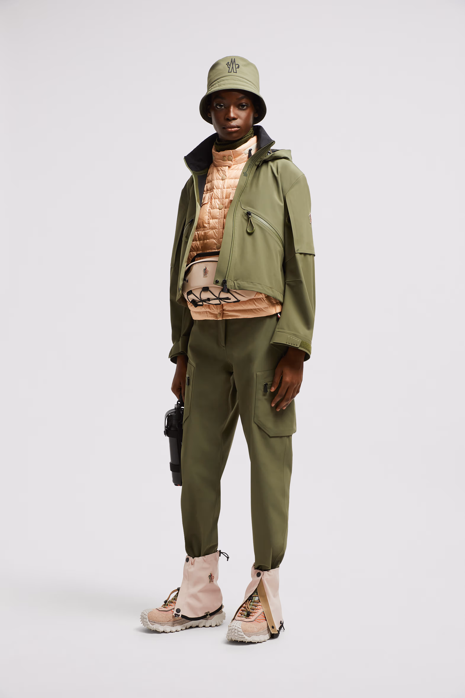 Kibira Hooded Shell Jacket Women Sage Green Moncler 0